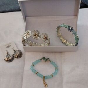 Elegant Starfish Jewelry Set in Gold and Silver